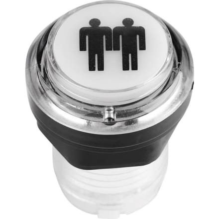 Kit DIY de 2 boutons LED lumineux 1P et 2P Start pour jeu d'arcade gray