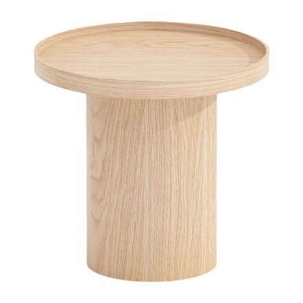 by fonQ Brik Bijzettafel Ø50 cm - Eiken