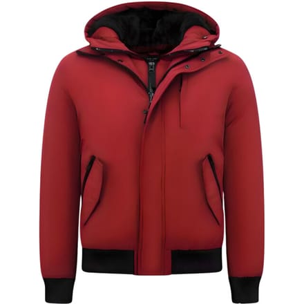 Gewatteerde Korte Jas Heren - 7015 - Rood
