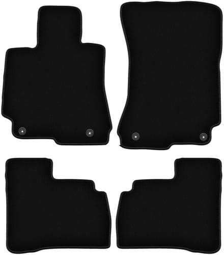 BASIC zwarte veloursmatten voor: Mercedes W221 S-klasse Sedan kort (2005-2013)