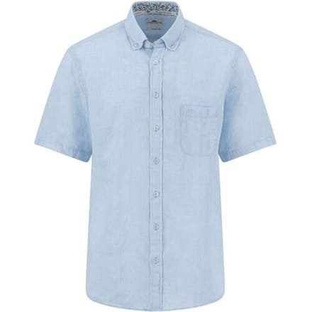 Fynch-Hatton Overhemd Faux-Uni Linnen Cotton Button-Down Summer Breeze / male