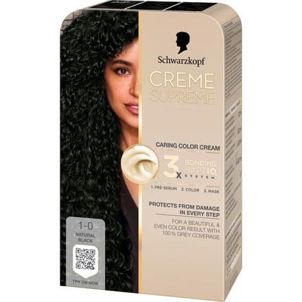 Schwarzkopf Creme Supreme 1-0 Natural Black 1 st