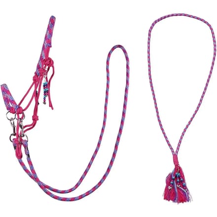 QHP - Touwhalster & Neckrope Liberty - Fuchsia - Shetlander