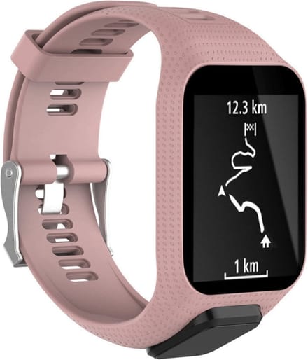 Siliconen bandje - geschikt voor TomTom Runner 2 / Runner 3 / Spark 2 / Spark 3 - roze