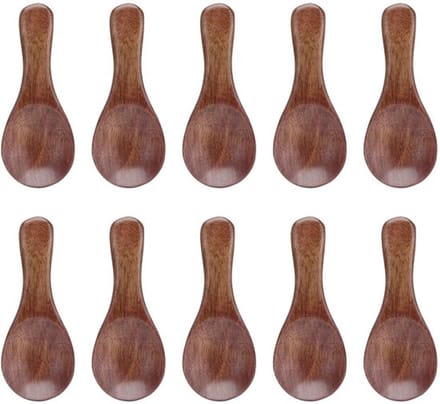 Allecto - Kleine Houten Zout Lepels - Mini Proeverij Lepels - Compact
