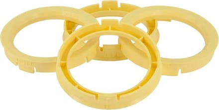 Set TPI Centreerringen - 73.0->58.1mm - Lemon Geel