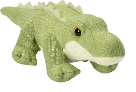Wild Republic pluche knuffel Krokodil - 13 cm - groen - Speelgoed knuffeldieren