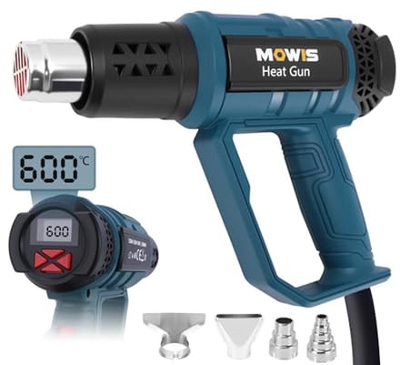 Heteluchtpistool 2000 W met Digital Display en Instelbare Temperatuur van 60 °C tot 600 °C