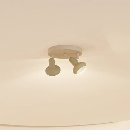 Lindby - buitenspot - 2lichts - IJzer - H: 15 cm - GU10 - beige, lichtgroen