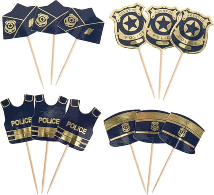 ARTYFETES - 12 politie prikkers 7 tot 8,5 cm