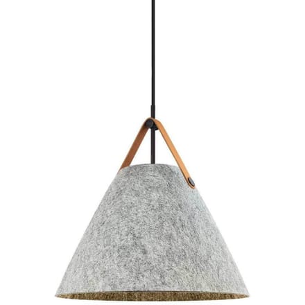 DFTP by Nordlux Hanglamp Strap, lichtgrijs, Ø 36 cm, metaal/leer