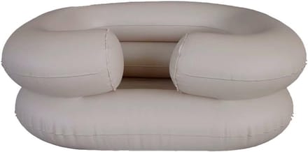 Opblaasbare wasbak voor haar wassen in bed met afvoersysteem en accessoires