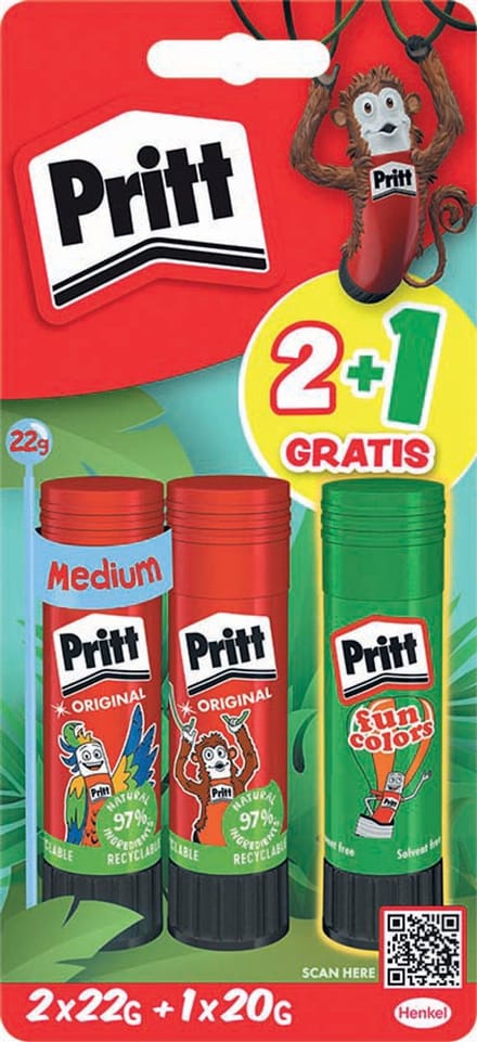 Pritt lijmstiften 2+1