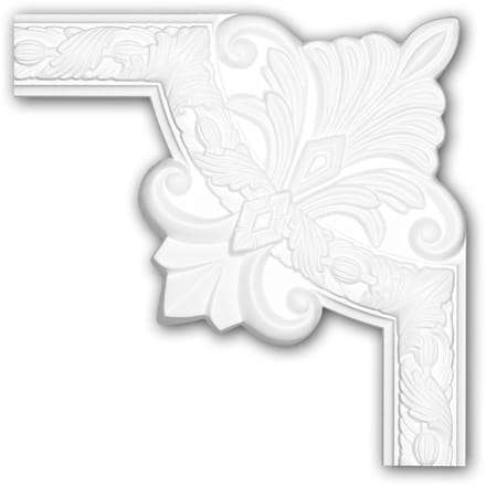 Hoekstuk 152283 Profhome Sierelement rococo barok stijl wit
