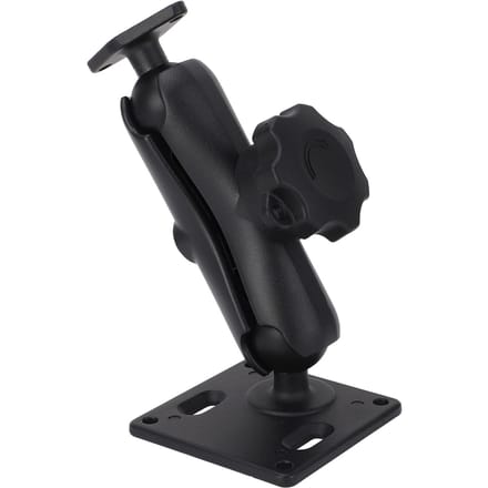 Support à Double Boule de 1,5 Pouce Antivol Bras à Double Douille en Alliage d'Aluminium avec Boule Taille C pour Tablette Sondeur black