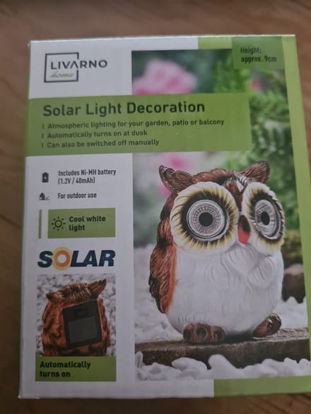 Livarno home solar verlichting decoratie uil