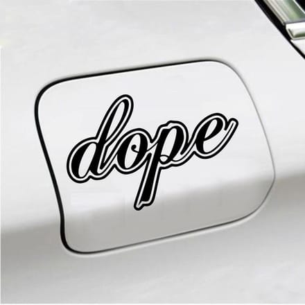 Bumpersticker - Dope - 9,7 X 14,8 - Zwart
