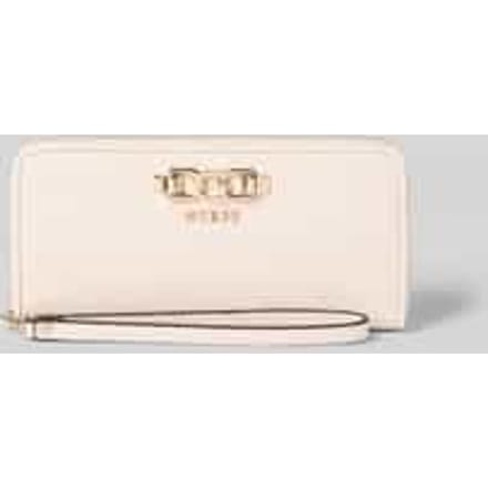 GUESS portemonnee Anise SLG Zip Around Wallet Stone Logo crème