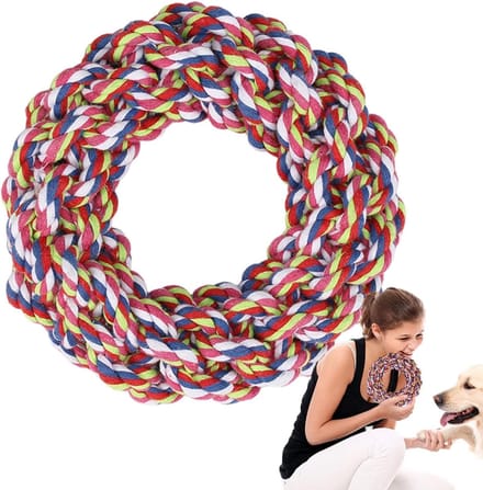 Hondentouw Speelgoed - Kauwspeelgoed Hond - Interactief Spelen - Robuust Katoen - 20 cm