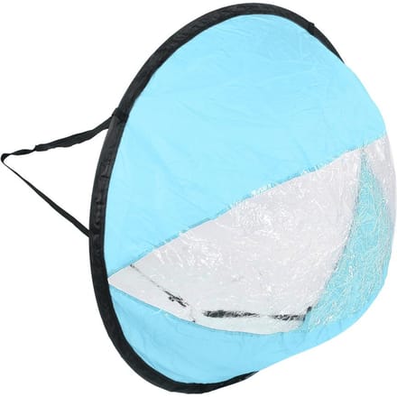 Polyester Taffeta Duurzaam Opvouwbaar Kajak Windzeil Transparant Venster Kano Windzeil Boot Water blauw