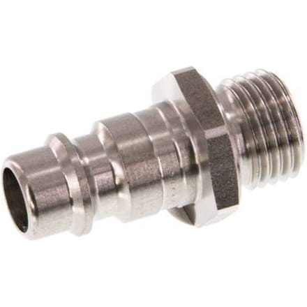 RVS DN 7.2 (Euro) Luchtkoppeling Insteeknippel G 1/4 inch Buitendraad - CLP7-M-S-014