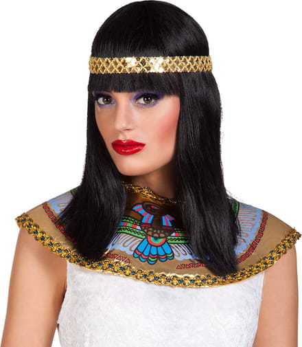 Boland - Pruik Cleopatra Zwart - Steil - Halflang - Vrouwen - Egyptenaar - Egypte