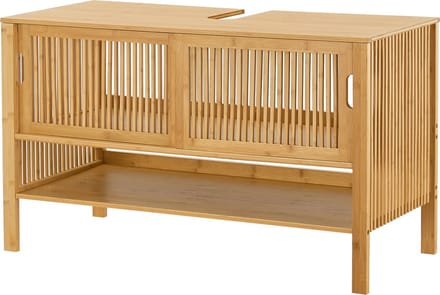 Bamboe wastafelonderkast Hvaler 60x100x45 cm houtkleurig