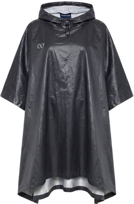 Laurasøn - Dames - Functionele regencape unisex print capuchon - Zwart - Maat 1