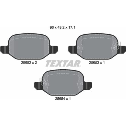 Remblokset TEXTAR 2565201, achter
