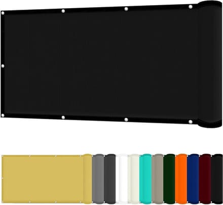 Terras Overkapping - Zeil - Buiten Bescherming - Waterafstotend - 50x300cm - Zwart
