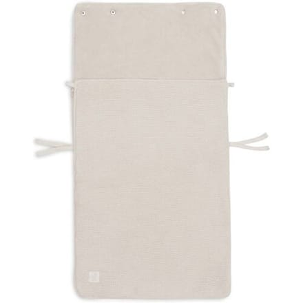 Jollein Voetenzak voor Autostoel & Kinderwagen - Basic Knit - Katoen - 42x82cm - Oatmeal