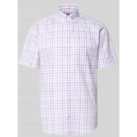 regular fit zakelijk hemd met button-downkraag