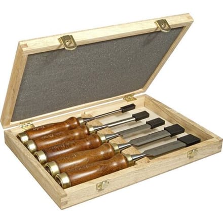STANLEY Houtbeitelset Bailey 5-delig Houten Kist - 2-16-217