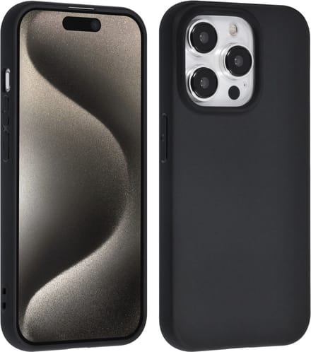 UNIQ iPhone 15 Pro TPU Back Cover - Zwart - Schokbestendig