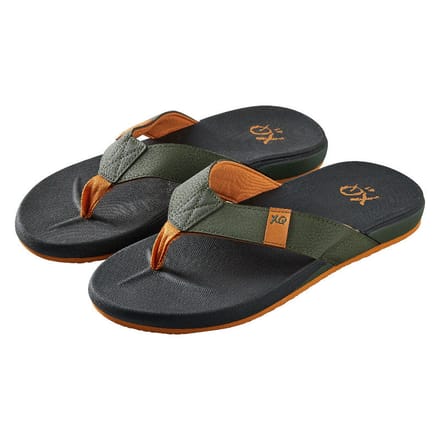 XQ - Teenslipper Heren - Cushioned - Zwart/Groen - flip flops heren - Slippers heren