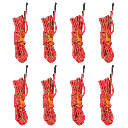 vidaXL - Tentscheerlijnen - met - spanners - 8 - st - reflecterend - 4 - m - 4 - mm