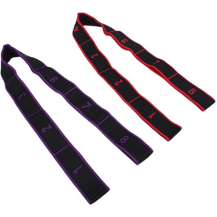 2PCS Bande de Résistance Élastique Numérotée 8 Sections Bande de Résistance Élastique Fitness pour Étirement et Yoga black
