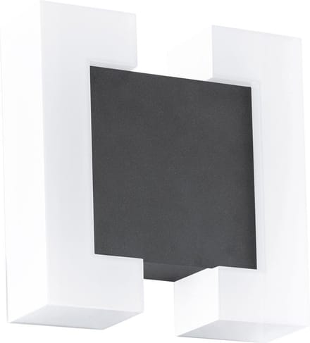 EGLO Sitia - Buitenverlichting - IP44 - Wandlamp - 2 Lichts - Antraciet - Wit