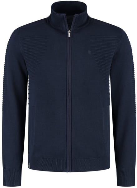 Fellows United Cardigan horizontal ribs at s Navy (52.1117 - 110)