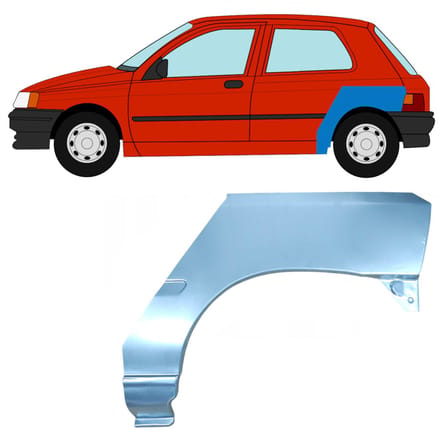 Reparatiepaneel achterspatbord voor Renault Clio I 1990-1998 / Links