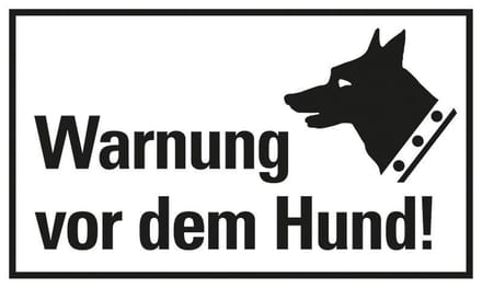 Pickup kunststoff Schild 25x15 cm WARNUNG VOR DEM HUND