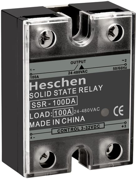 Allecto - DC/AC Solid State Relais - 100A - Hoge prestaties - Compact formaat - Betrouwbare schakeling - Ideaal voor automatisering - Geschikt voor...