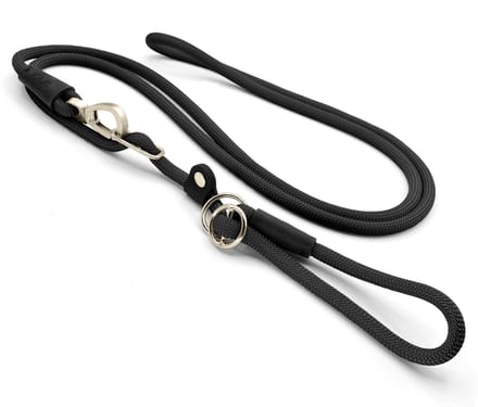 Morso Hondenriem Retrieverlijn Hands Free Soft Rope Gerecycled Zwart