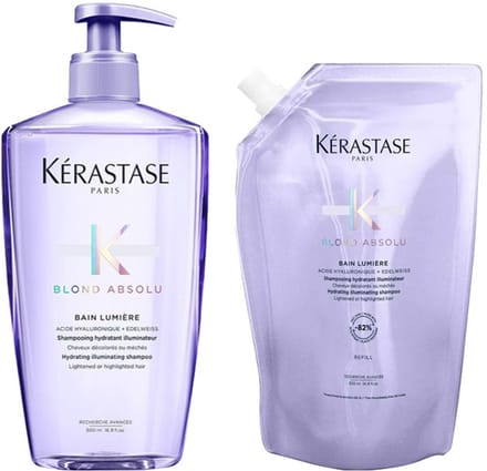 Kérastase - Blond Absolu Bain Lumiére Shampoo 500 ml + Refill Shampoo 500 ml - Set