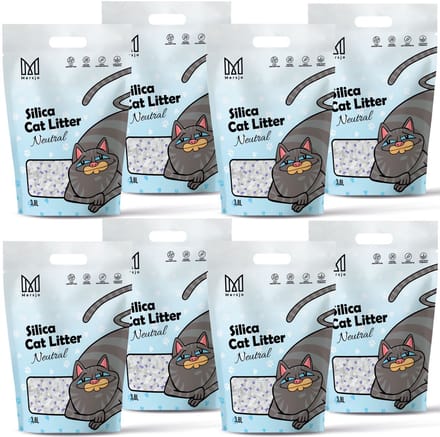 Mersjo - Silica Kattenbakvulling - Neutraal - 8x3,8L