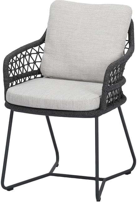 Taranto dining tuinstoel antraciet rope