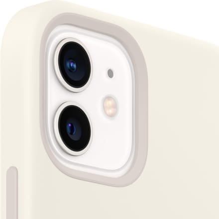 Silicone Backcover MagSafe voor de Apple iPhone 12 Mini - White