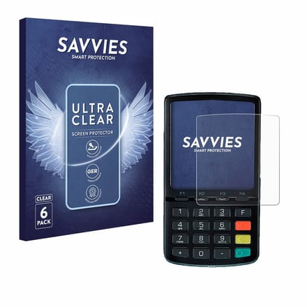 Savvies - Screenprotector voor ingenico Link/2500 - Folie Beschermfolie transparant 6 Stuks