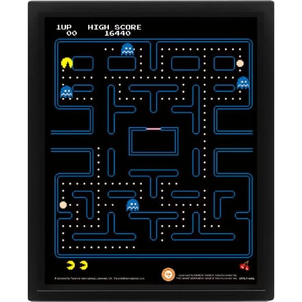Pac-Man - Doolhof 3D Lenticulaire Poster 28,7 x 23,5cm