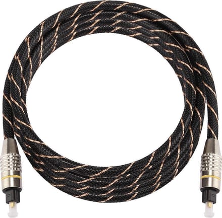 New Age Devi - 3m Optical Cable - Toslink Audio Male to Male - Nylon Series - Black